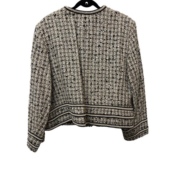 Jones New York Tweed Jacket Zippered Top - Picture 2 of 6